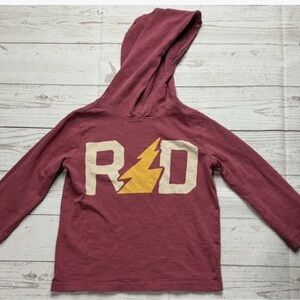 Gymboree Burgundy Hoodie with Yellow Design- RAD lightning bolt